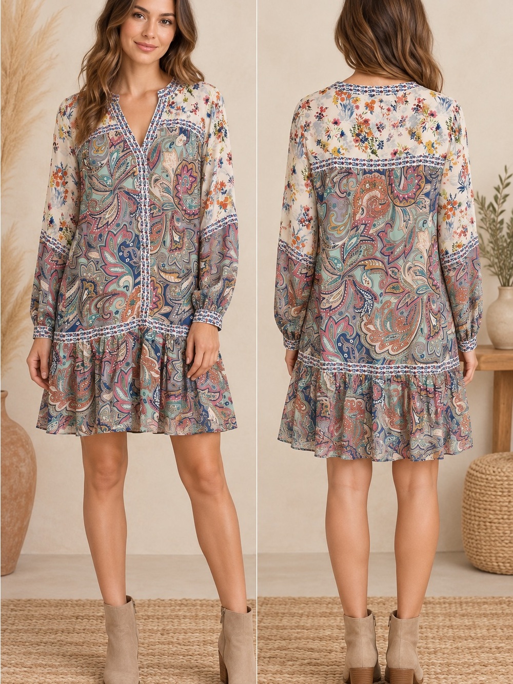 Tolani Paisley Floral Dress (101087) 🌼 ☀️